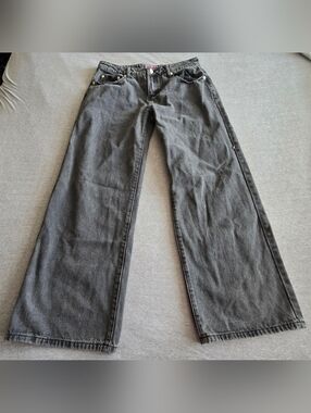 Edikted Black Low Rise Baggy Jeans